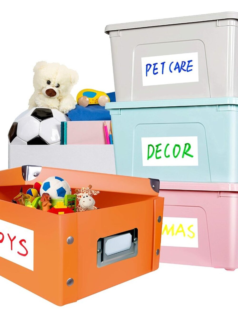 80 Large Size Removable Customizable Blank Labels, Water/Oil/Tear Resistant, No